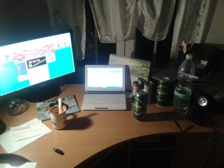 mein "Büro" während der Homepage Gestaltung